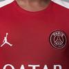 Jordan Футболка нападающего Paris Saint-Germain Dri-FIT Минималистичная с круглым вырезом с коротким рукавом Детские топы Красный Фантом HJ3402-660