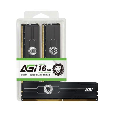 Память для настольных ПК AGI DDR4 3200 МГц 8 ГБx2 с теплораспределителем UD138 U-DIMM (16 ГИГАБАЙТ) CL22, 288-контактный