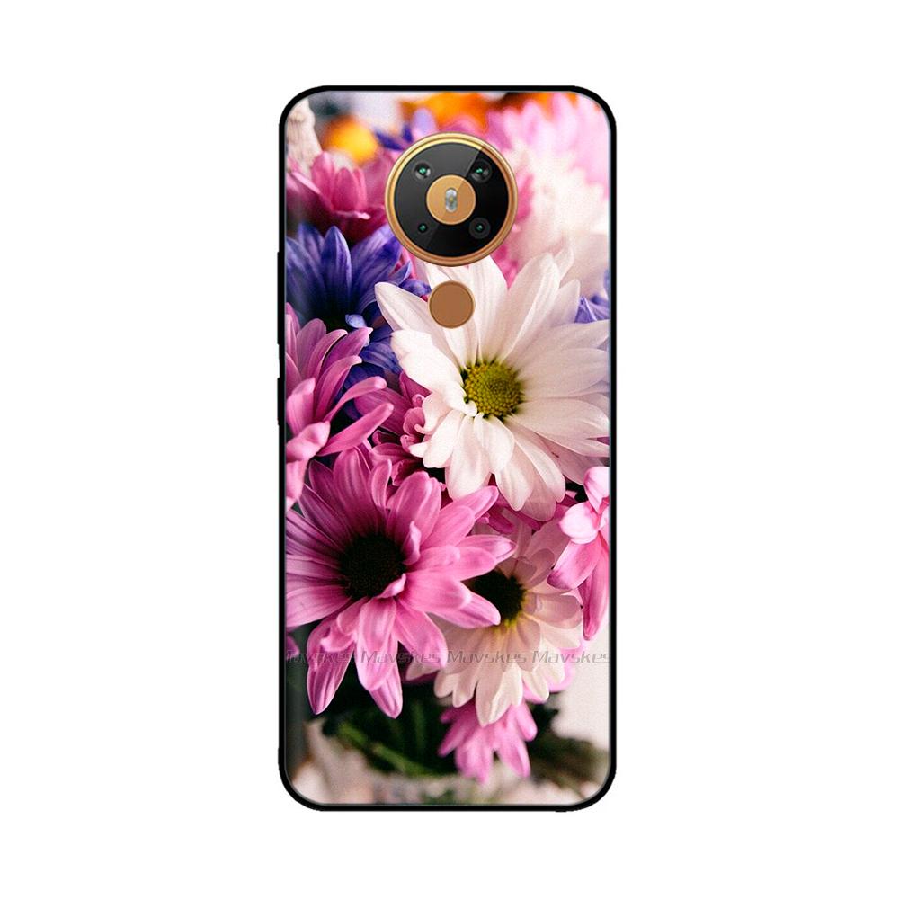 Для Nokia 5.3 Силиконовый Чехол Мягкая ТПУ Задняя Крышка для Nokia 5.3 3.4 Бампер Печатный Силиконовый Чехол для Nokia3.4 Nokia5.3 Телефон цветок
