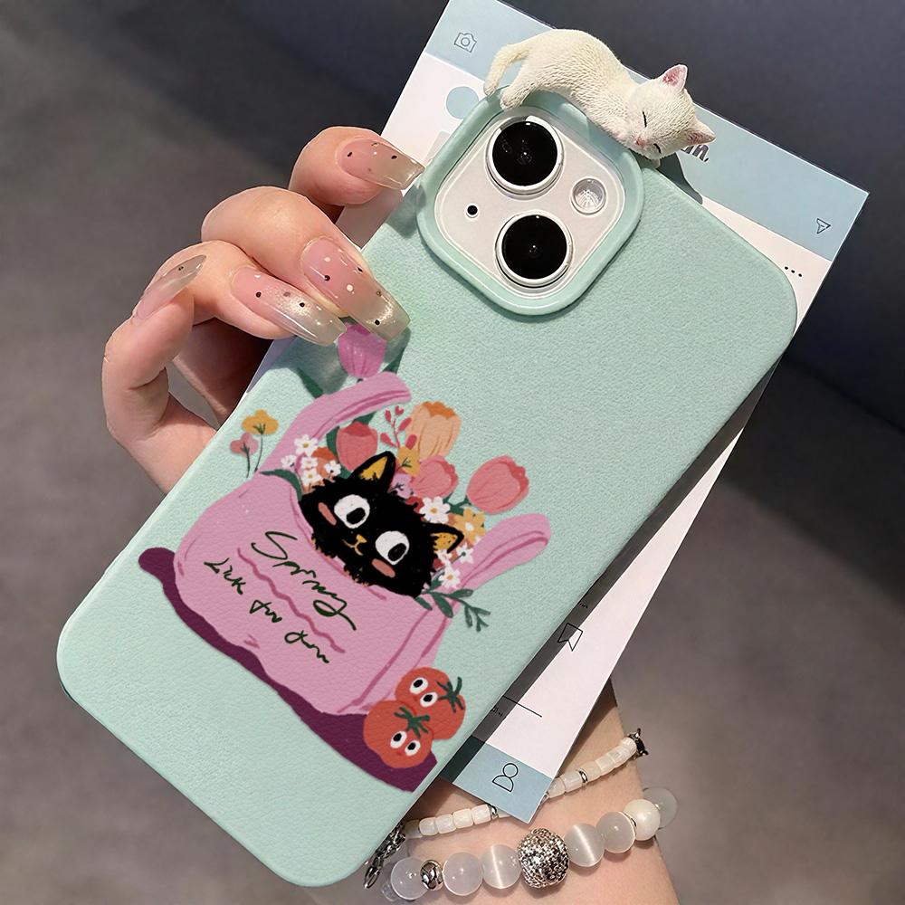 3D Phone Case for iPhone 11 13 17 Pro Max 17 Air Case iPhone 13 15 16 Pro Max 12 14 Pro Max 14 15 Plus Cute 3D Kitten Cartoon Leather