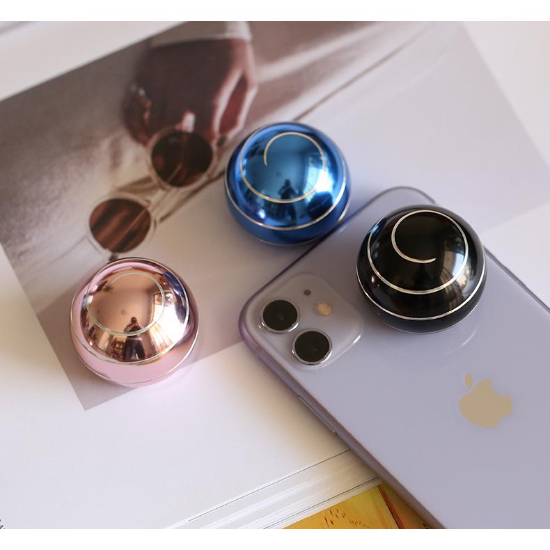 Silver Line Rotating Desktop Gyroscope: High-Gloss Spin & Decompression Toy