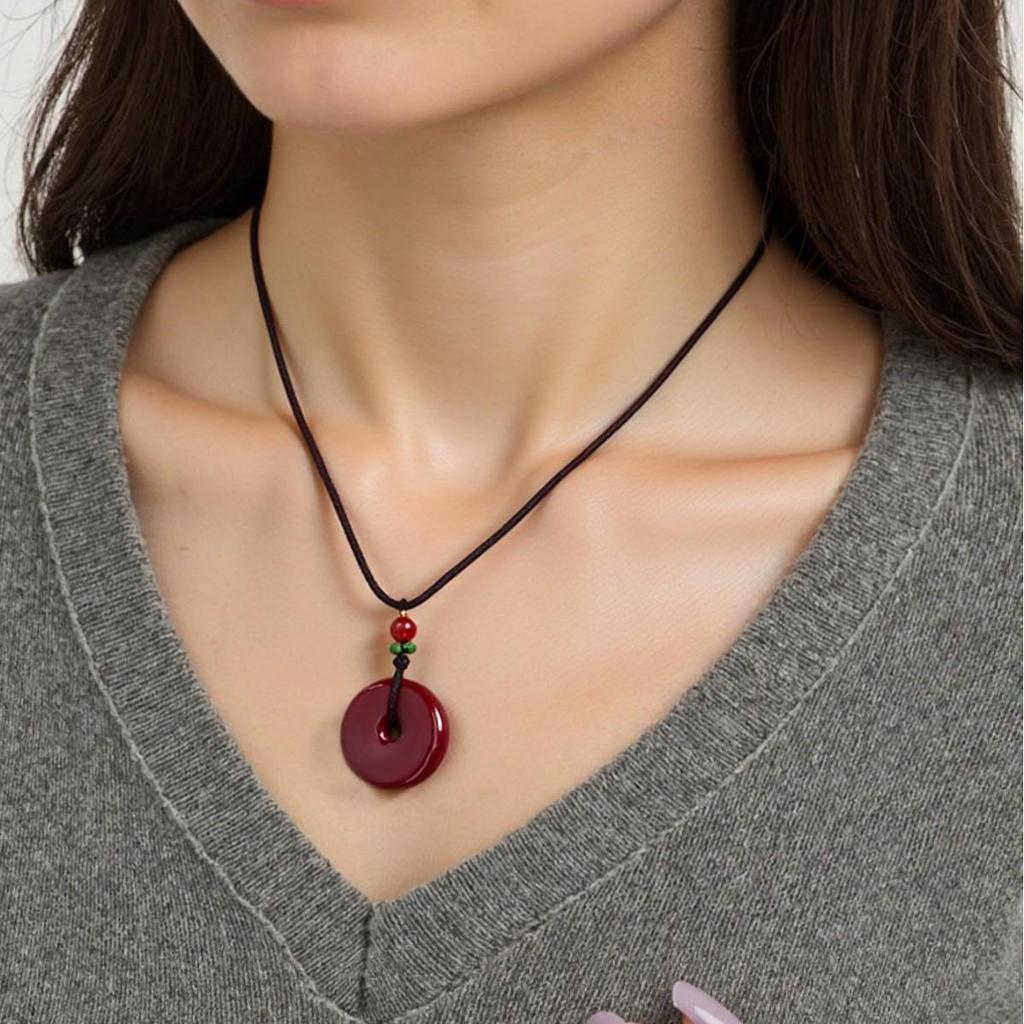 Императорский Фиолетовый Пряжка Мира Киноварный Ожерелье, Унисекс Подвеска Бог-Хранитель