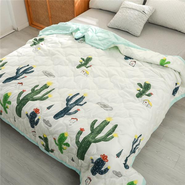 Уход за кожей Полировка Летнее прохладное одеяло Студенческое общежитие Стирка водой Хлопок Летнее одеяло для одного человека Одеяло с кондиционером Летнее тонкое одеяло