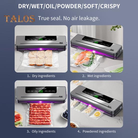 Вакуумный упаковщик с сильной мощностью всасывания, высокоскоростной двигатель, быстрая откачка, водонепроницаемый дизайн с сенсорным экраном, вилка европейского стандарта, автоматическая машина для запечатывания