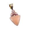 Natural Pink Opal Gemstone 925 Solid Sterling Silver Two Tone Pendant 1.5" A3d58