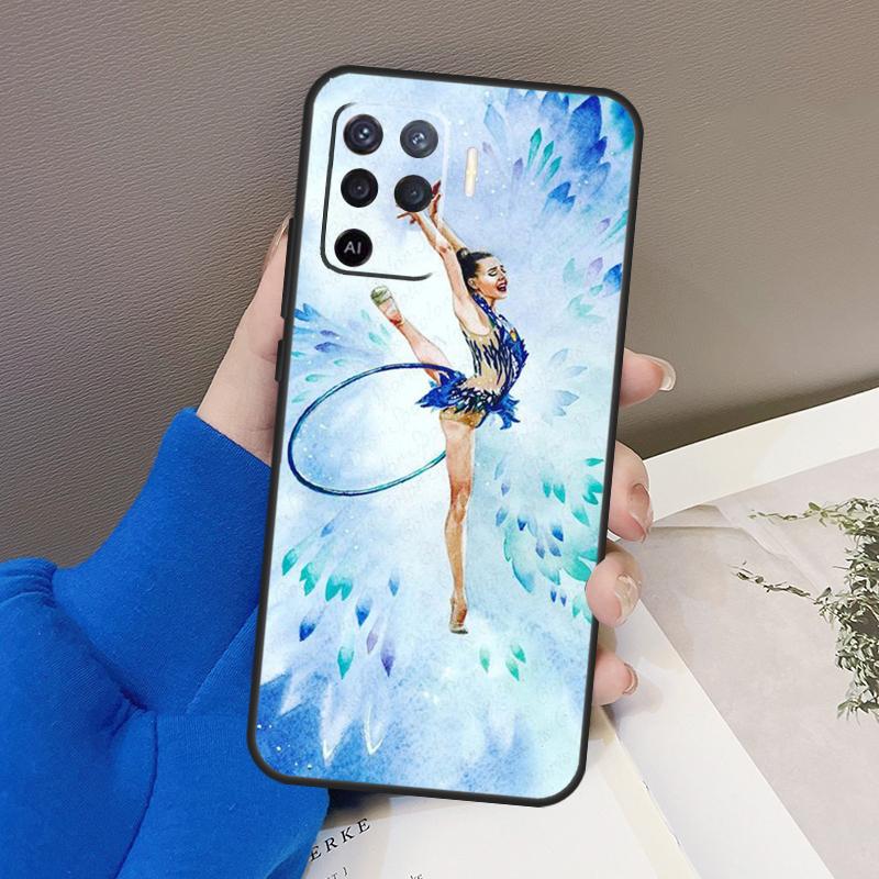 Масляная живопись Гимнастика Для OPPO Find X3 X5 Pro A9 A5 A31 2020 A15 A16 A52 A72 A1K A83 A91 A54 A74 A94 A53S Чехол
