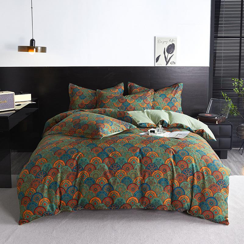 Пододеяльник Двухслойный комплект постельного белья Yann Retro Комплект постельного белья Постельное белье Queen King Size Наволочки