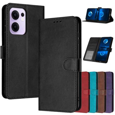 Кожаный чехол-книжка с магнитной застежкой для OPPO Reno13 F Reno12 FS Reno 11F 12F 13F 11 12 13 Pro 5G Чехлы Однотонный Кожаный Чехол Кошелек Сумки