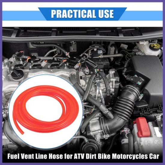 Fuel Vent Line Hose Tubes 02"x157" Universal for ATV Dirt Bike Go Kart Orange