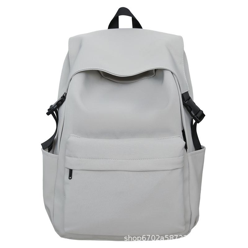 Nylon Backpack Female Solid Color Fashion High School Student Schoolbag Male Lightweight College Backpack