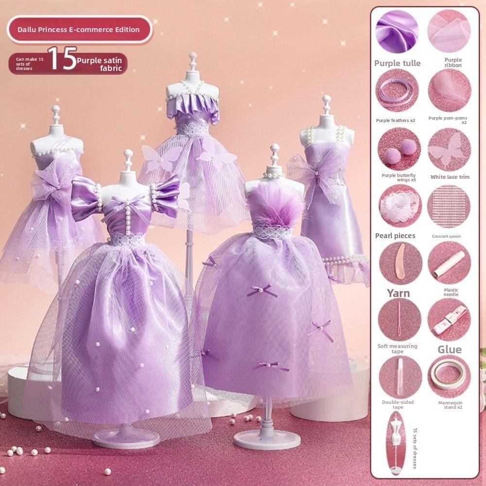 Skirt DIY Doll's Clothes Kit Wear Doll's Dress Material Princess Toy Outfit Kit Clothing Design