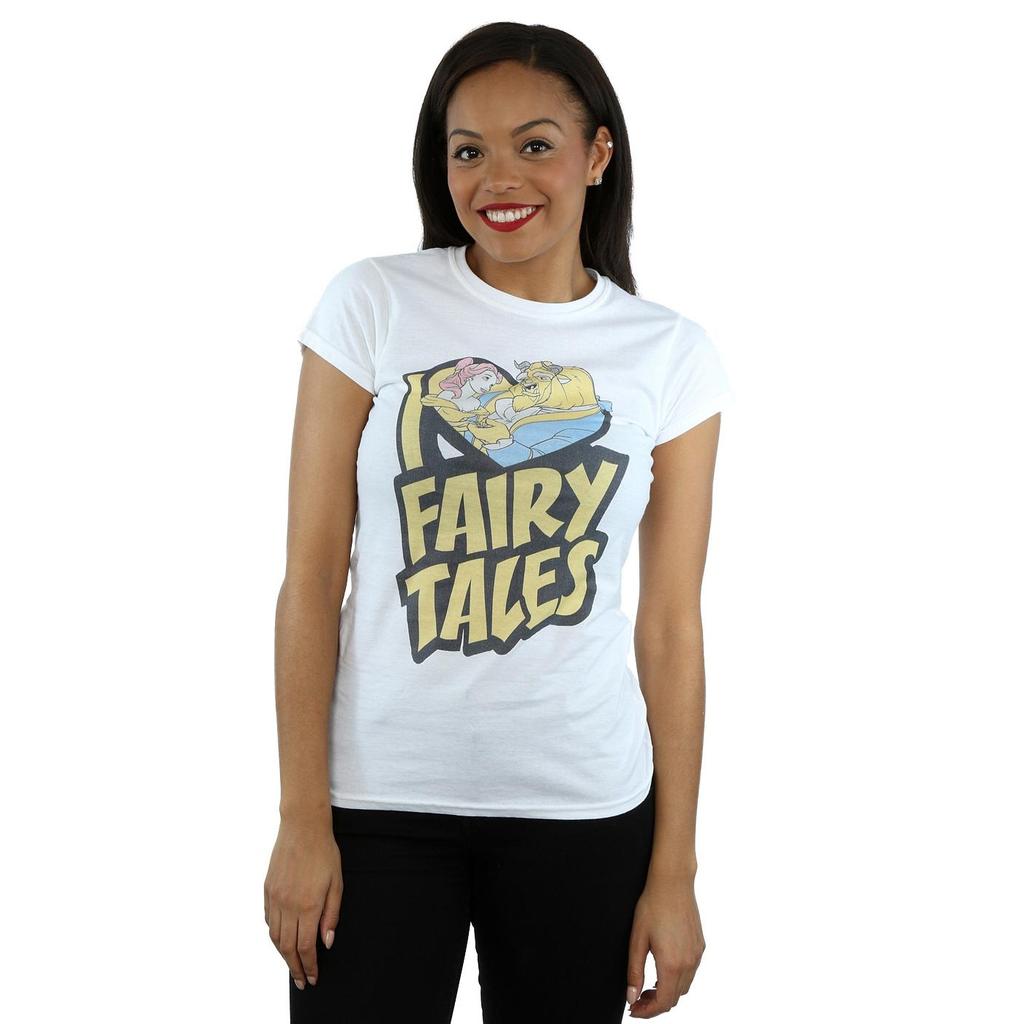 Disney Womens/Ladies Beauty And The Beast I Love Fairy Tales Cotton T-Shirt