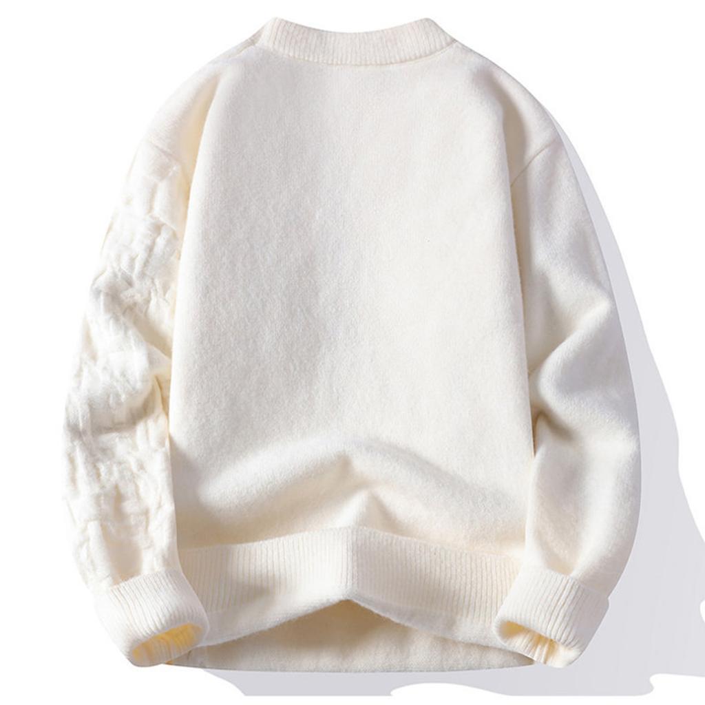 Men's  Fashion  Knitting  Pullover  Long Sleeves  Loose  Round Neck  Sweater