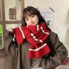 Thickened Stripe Knitted Scarf Keep Warm Shawl Scarf Fashion Women Long Scarf  Male/Female