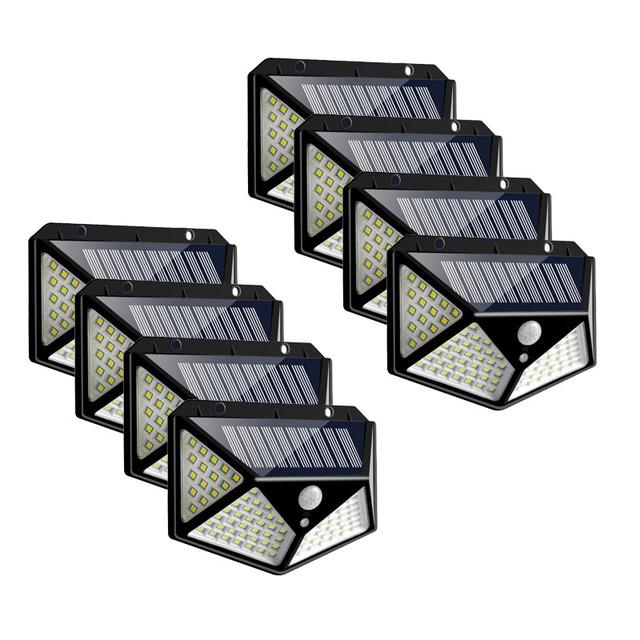100 Led Solar Light Security Outdoor Solar Wall Lamp PIR Motion Sensor Lamp Водонепроницаемый солнечный свет для украшения сада