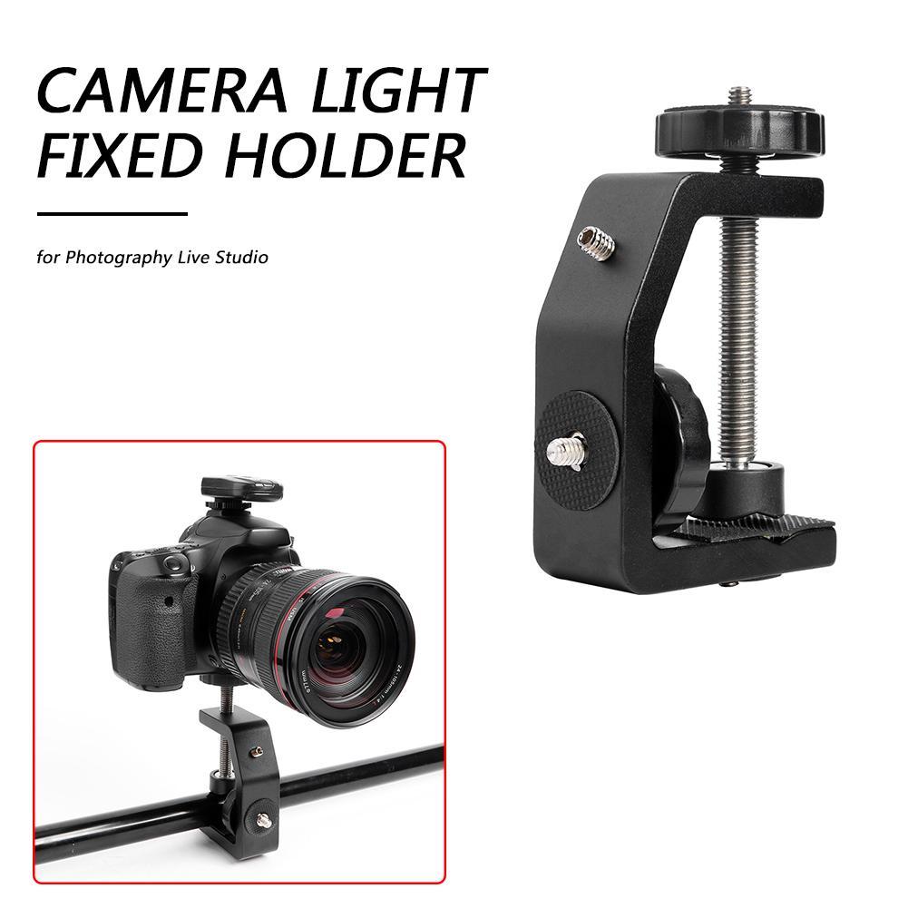 Universal C Clamp Desktop Mount Clamp Tripod Light Stand Clamp Camera Lamp Flash Fixed Holder Clip for Photography Live Studio