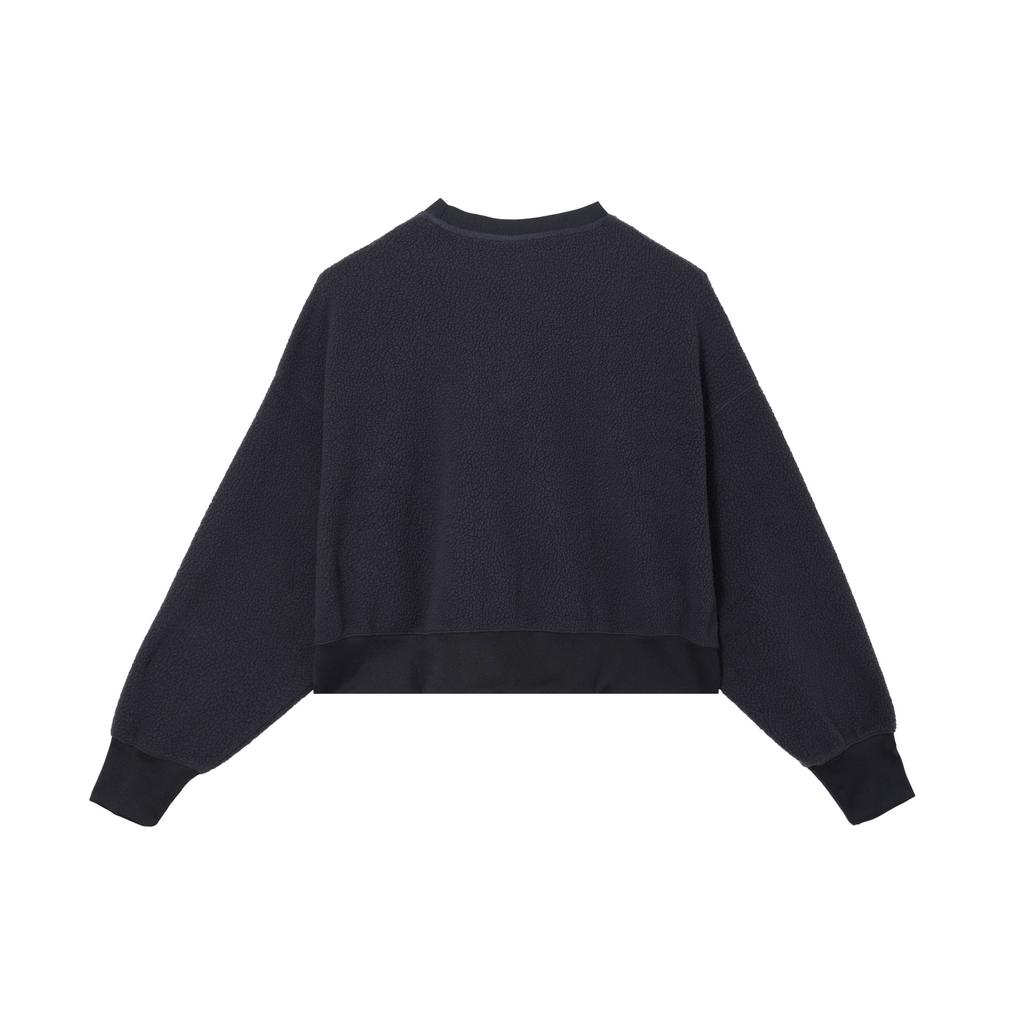 Nike Свитшот с круглым вырезом и логотипом, длинный рукав, женская толстовка, черный цвет DQ6845-010