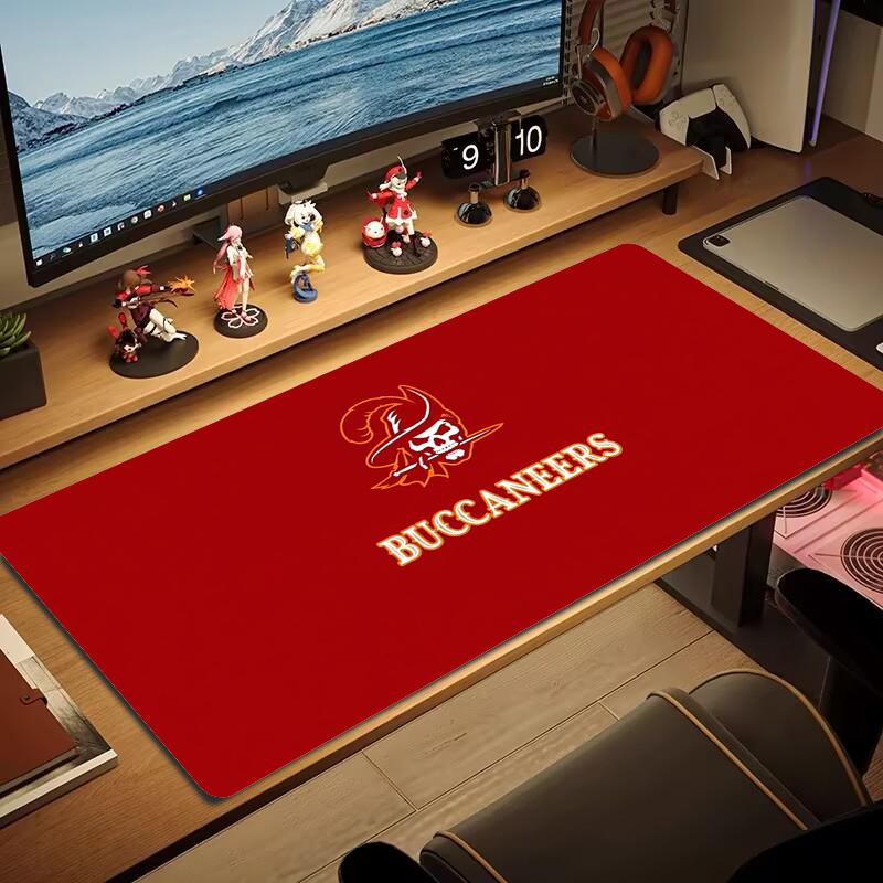 Коврик для мыши Tampa Bay Buccaneers Большой игровой коврик для стола Нескользящий коврик для ноутбука и планшета XXL Коврик для мини-ПК Игровой коврик с заблокированным краем