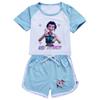 5245 Детский Девочки POP Rumi Zoey Mira Принт Футболка Шорты Спорт Спортивный Костюм Комплект Одежды