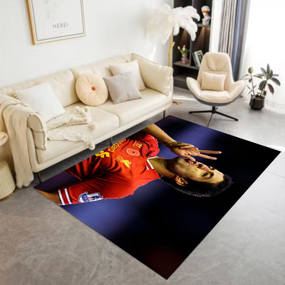 Ecuadorian Football Legend Floor Rug Office Rug Suitable for Bedrooms Living Rooms Playrooms Entryway Anti-slip Rug Anime Office Decor