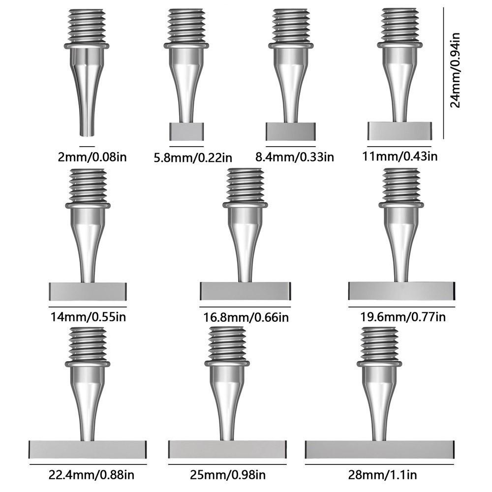 Сменные насадки для ручек, блестящие, для алмазной мозаики, DIY, вышивка, металлические, с резьбой, наконечники для ручек, 3D-печать
