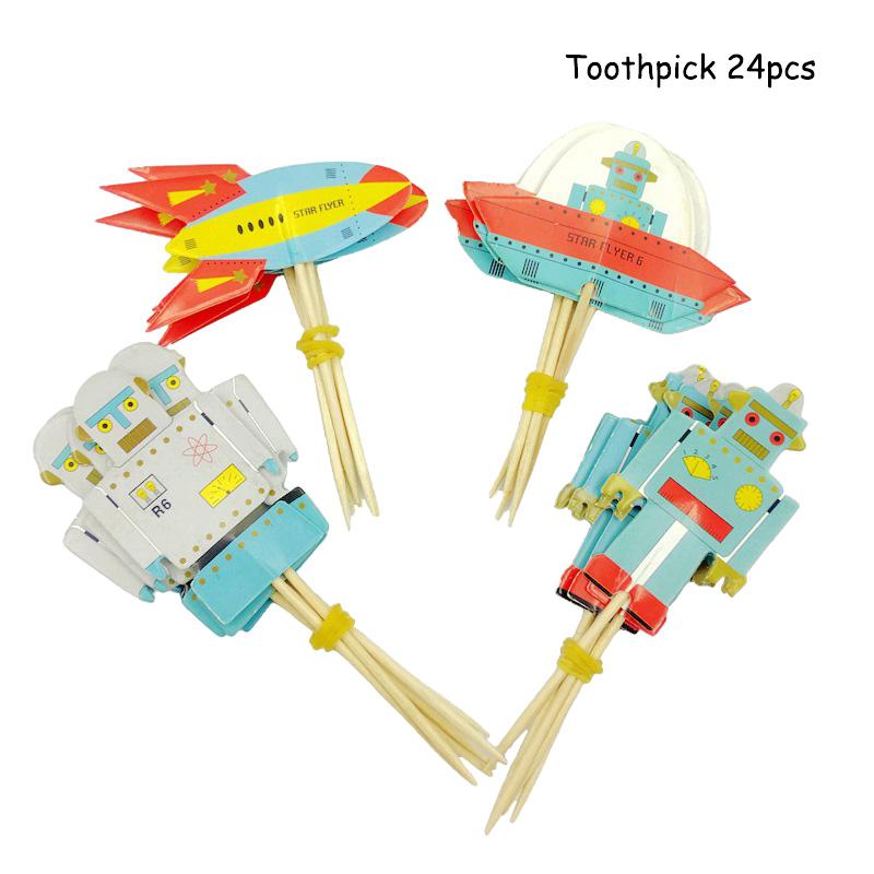 Одноразовая посуда с рисунком робота, бумажные тарелки, стаканчики, детские воздушные шары, украшения для дня рождения, вечеринки по случаю рождения ребенка, принадлежности