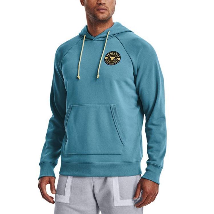 Under Armour Project Rock Johnson Training Hoodie Мужские толстовки с капюшоном синего цвета 1370453-416
