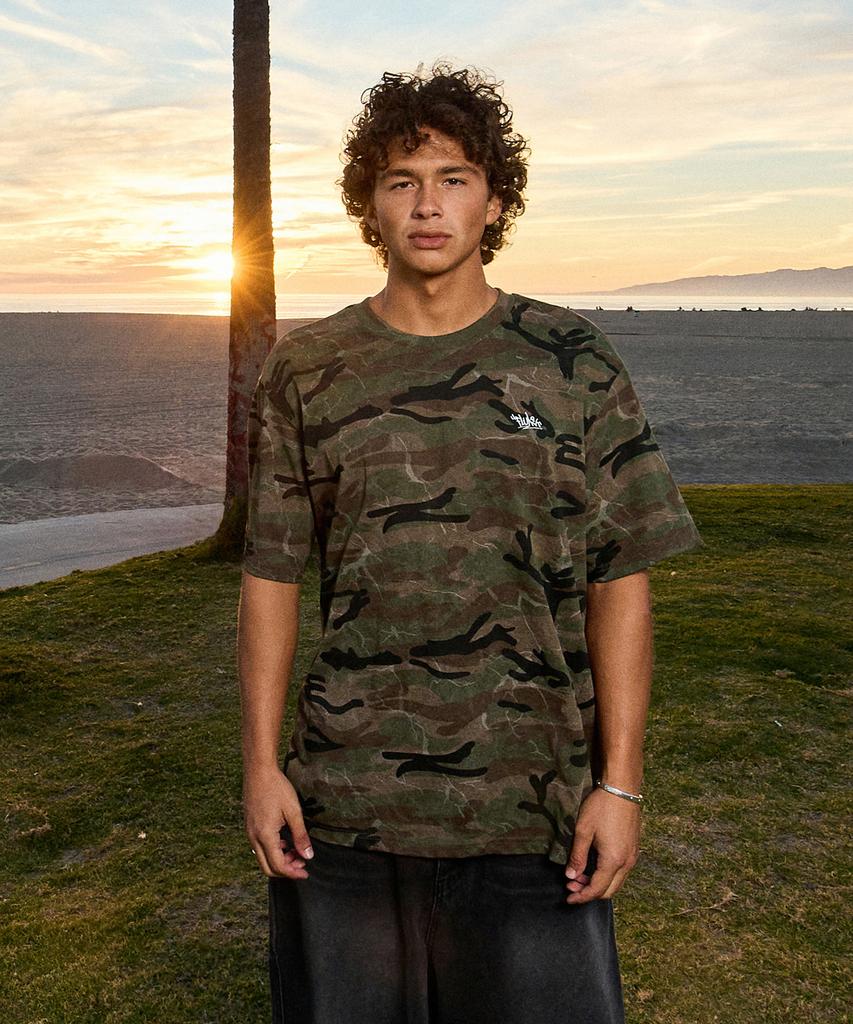 Футболка с коротким рукавом Peullukeu Camo Slam Logo Хаки Fst360