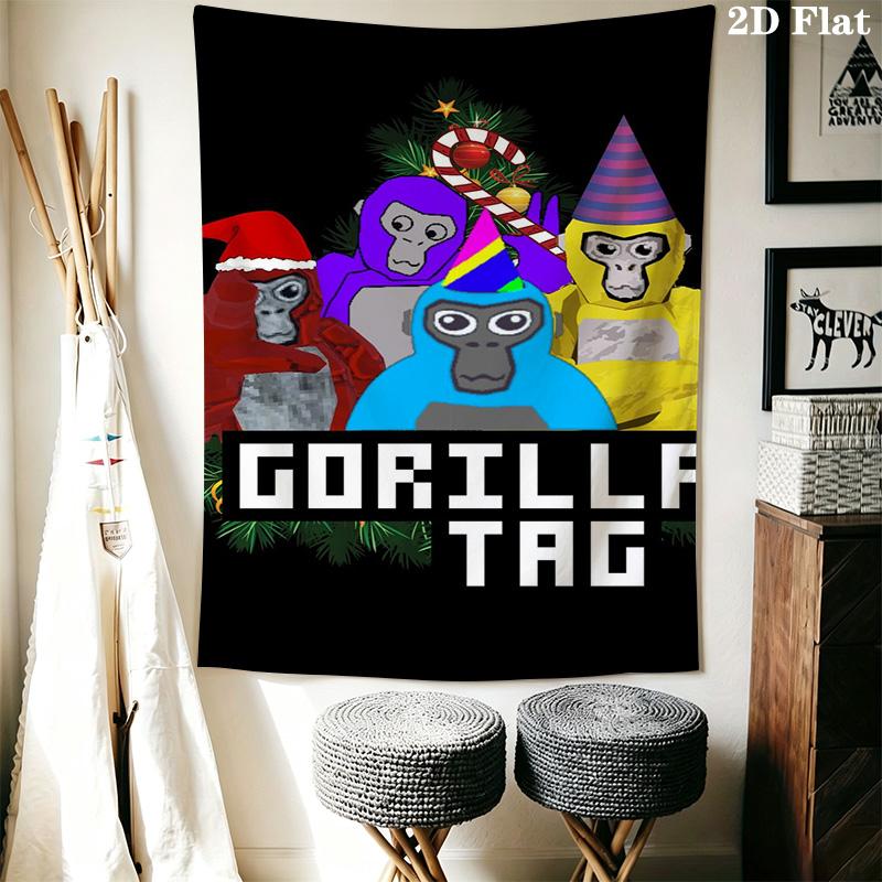 Gorilla Tag Cartoon Print Pattern Home Decor Tapestry, Wall Hanging, Decorative RV Wall Cloth.ZGT0914155