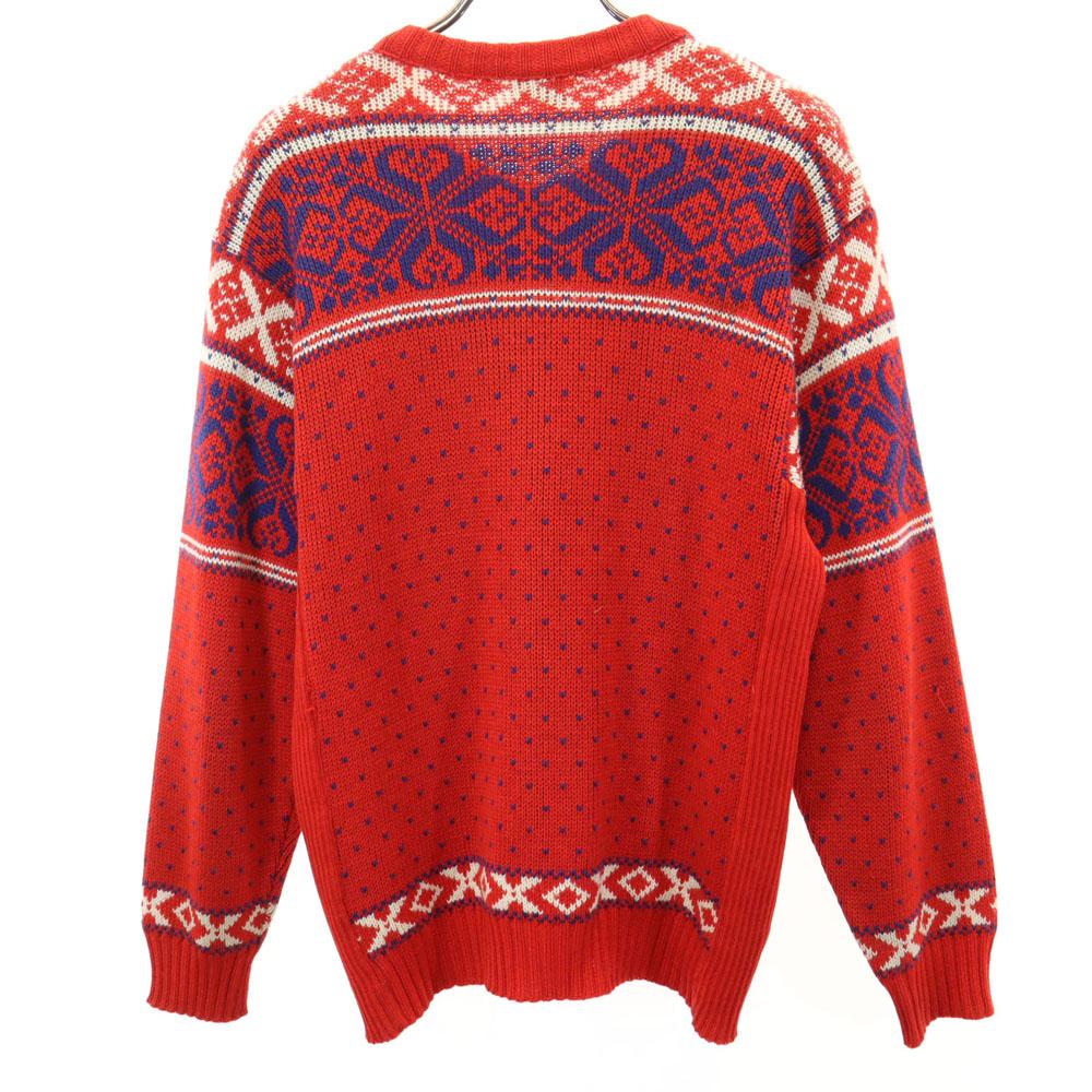 PFISTER 80s Old Overall handle Knit jacket Red Women Used