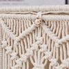 Trendy Woven Tissue Box Cover, Macrame Tissue Holder, Fits Most Square Size Tissues, Fashionable Weaving Pattern