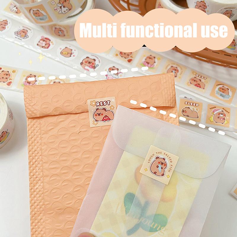 300 шт./рулон наклейки капибара милые водонепроницаемые граффити эстетические декоративные чемодан ноутбук чашка телефон дневник детские наклейки игрушка