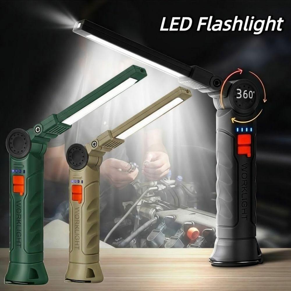 Rechargeable Flashlight LED Handheld Searchlight Work Light  For Night Work Outdoor Camping