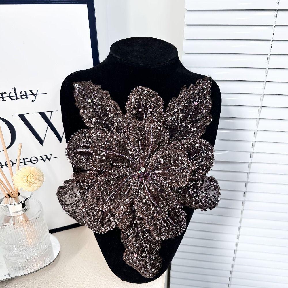 Блестящий Цветок Многослойные Аппликации Брошь для Одежды Аппликация для Одежды Нашивки для Одежды Женщины