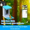 Automati Bird Smart Feeder Camera 2.5K HD Solar Low Power Night Vision IP66 Waterproof 4G WIFI Connect 1.5L Capacity Feeder Box