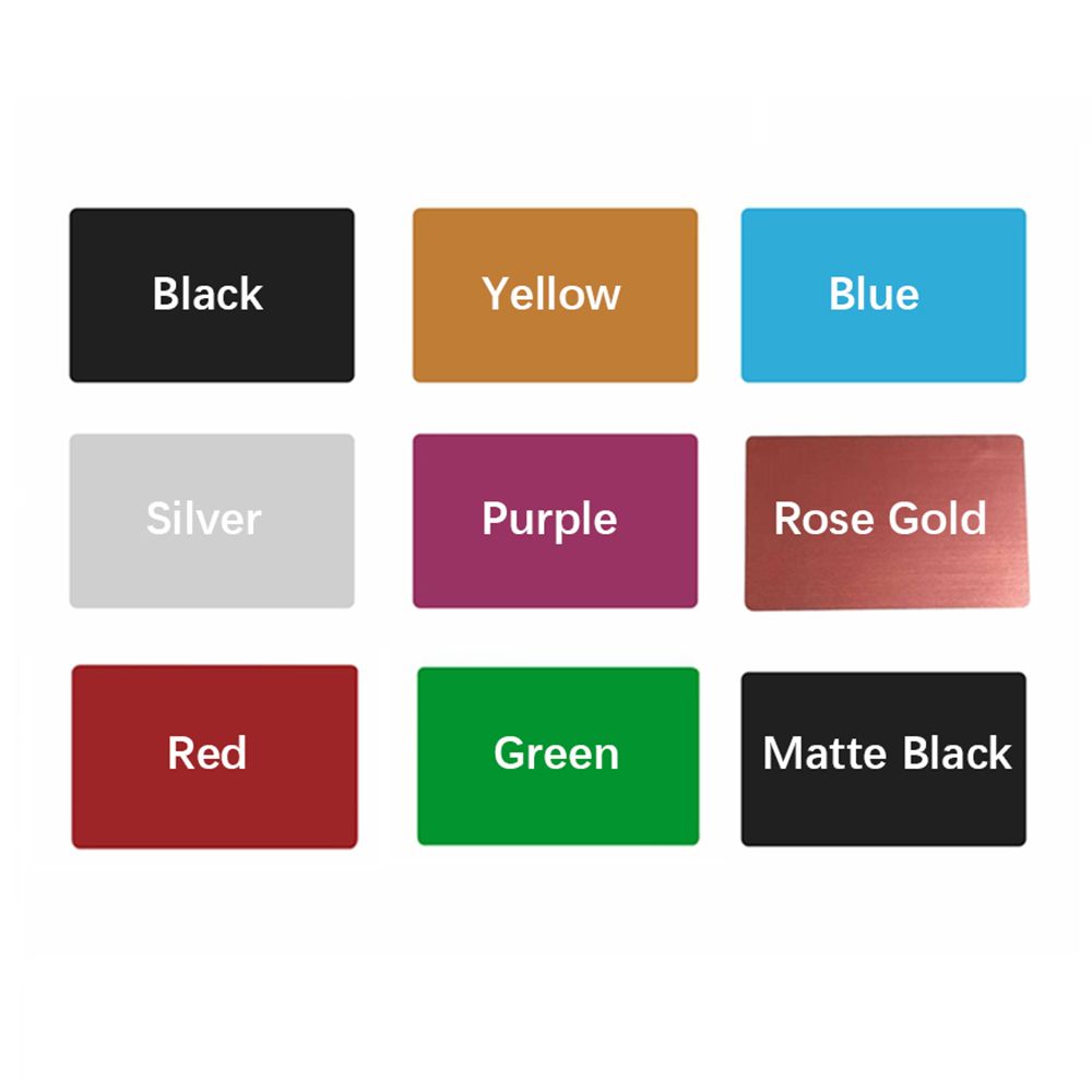 50 Pcs/Set Smooth Laser Engraving Aluminum Business Card Name Cards Blank Metal Carte