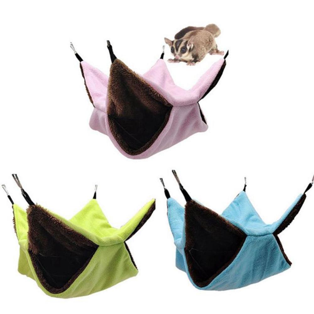 Squirrel Chinchilla Hut Double Layer 2 Tiers Soft Hanging Hamster Bed Cage Tent Parrot Hammock