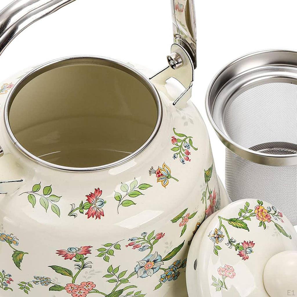 Эмалированный чайник для воды турецкий чайник с ситечком 1,7 л кувшин для кемпинга в помещении