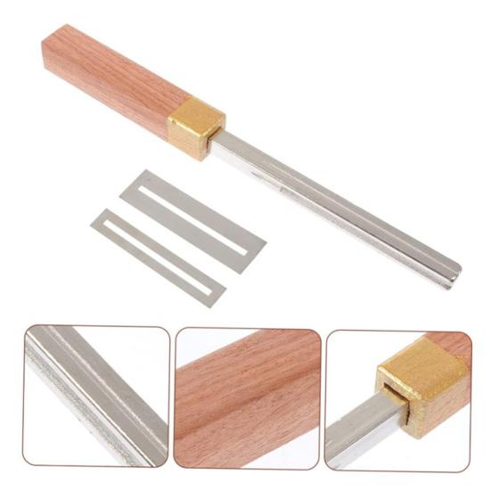 Guitar Fret Crowning File Mini Guitar Fret End Dressing File Wood Handle Luthier Repair Tool for Guitar Bass Ukulele Banjo