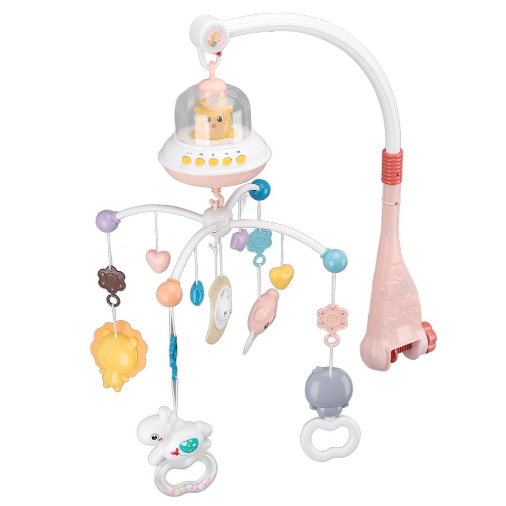 Детский мобиль, вращающийся, с животными, ночник, расслабляющая музыка, детский пластиковый мобиль с проектором