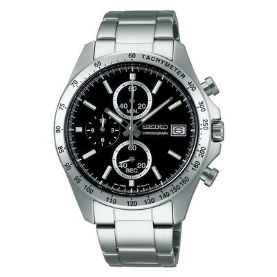 [Часы Seiko] Мужские кварцевые часы-хронограф Seiko Selection, тройной глаз, серебристый, SBTR005