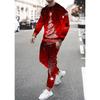 Christmas 2PCS Set Spring Autumn Men Women Fashion 3D Printing Man Fashion Casual Sportswear Sweatshirt Jogging Pants 2Pcs Sets