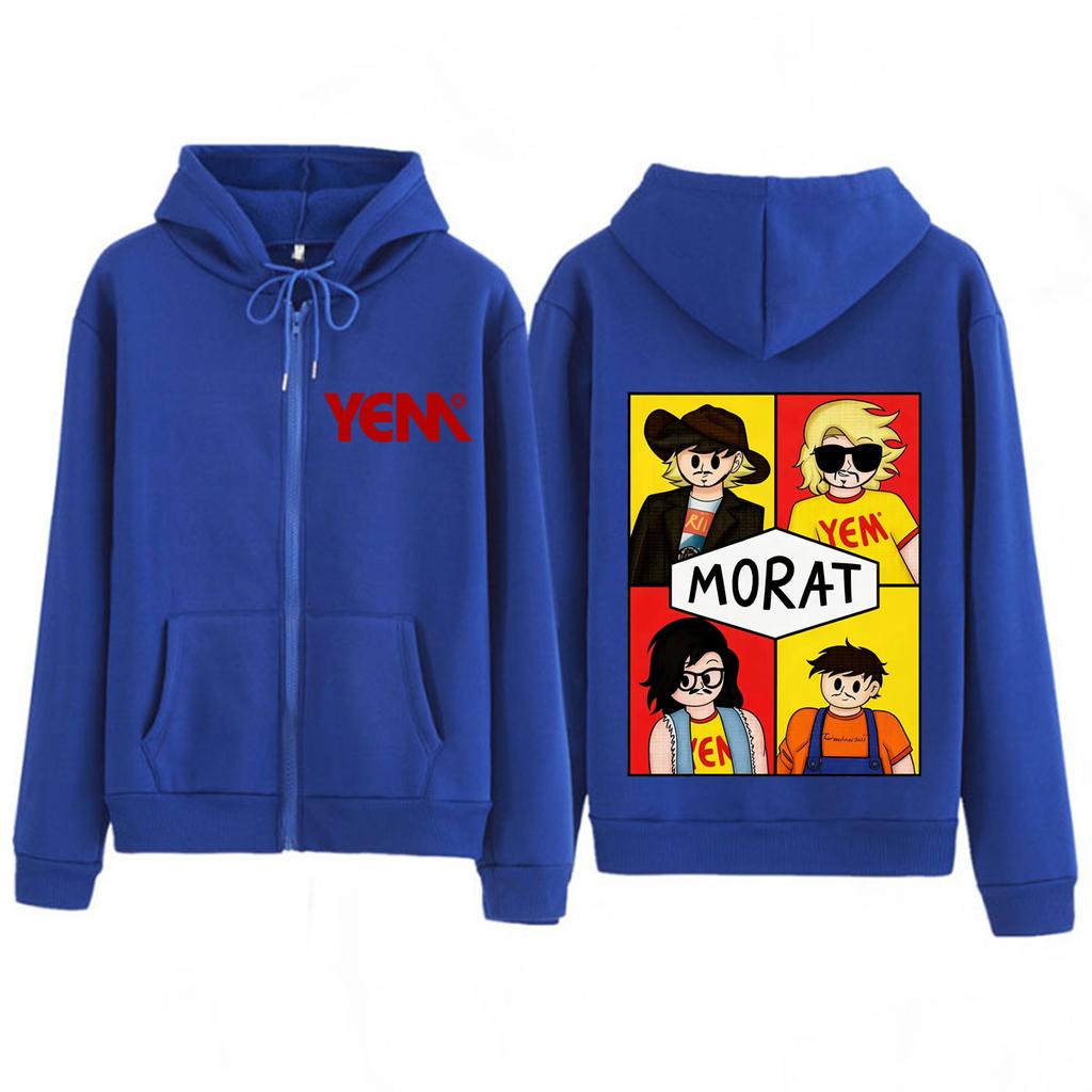 Morat Yem Ya Es Manana Tour Print Zipper Hoodies Men Women Fashion Sweatshirts Casual Gothic Punk Oversized Zipper Jacket
