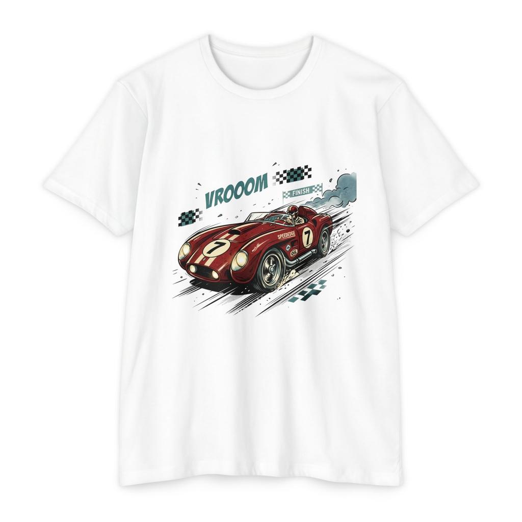 Vintage Racing Car Vroom T-shirt | Retro Racecar Tee