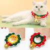 1Pc Adjustable Bell New Year Christmas Hand Woven Pet Collar Knitted