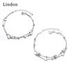 Линдон циркон браслет ювелирные изделия геометрические бусины браслеты-цепочки модный тонкий свадебный подарок для подруги женщин