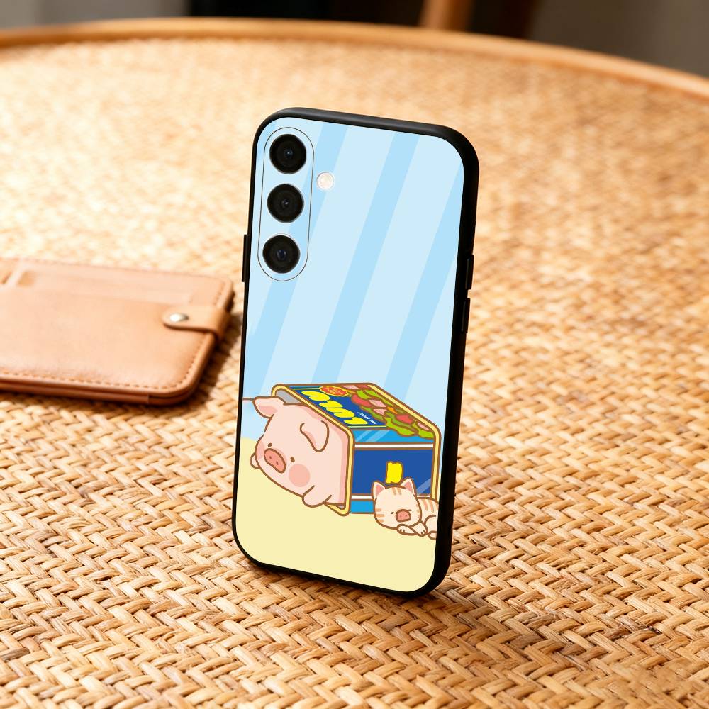 Мягкий-мягкий чехол Lulu для телефона Samsung A73,72,71,A52,51,40,41,A22,A32,31,A13, Мягкий черный корпус