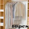 Набор из 5/10 шт. чехлов для одежды с молнией, подвесные сумки для хранения одежды, моющиеся протекторы для защиты от влаги, органайзер для шкафа