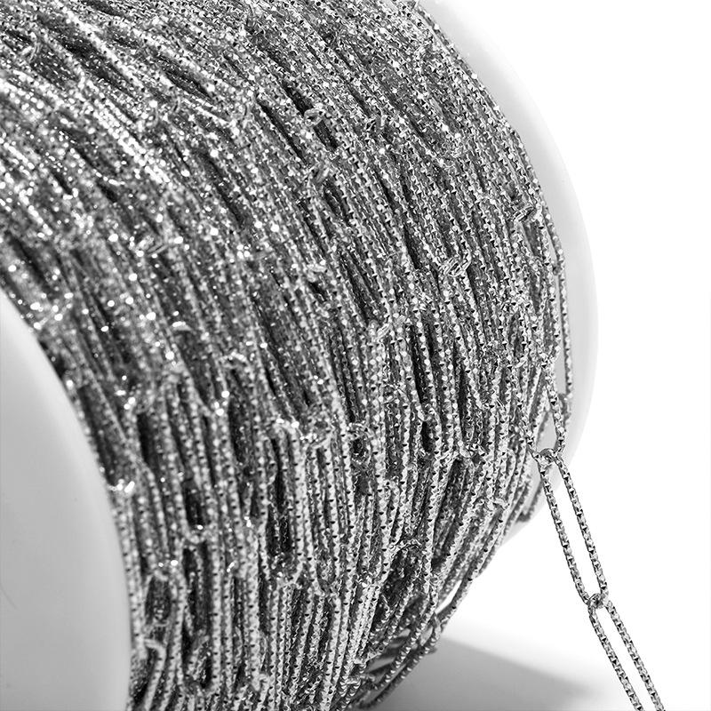 Овальная цепочка с рельефным крестом 5 мм - Женское европейское и американское хип-хоп колье для ключицы/свитера