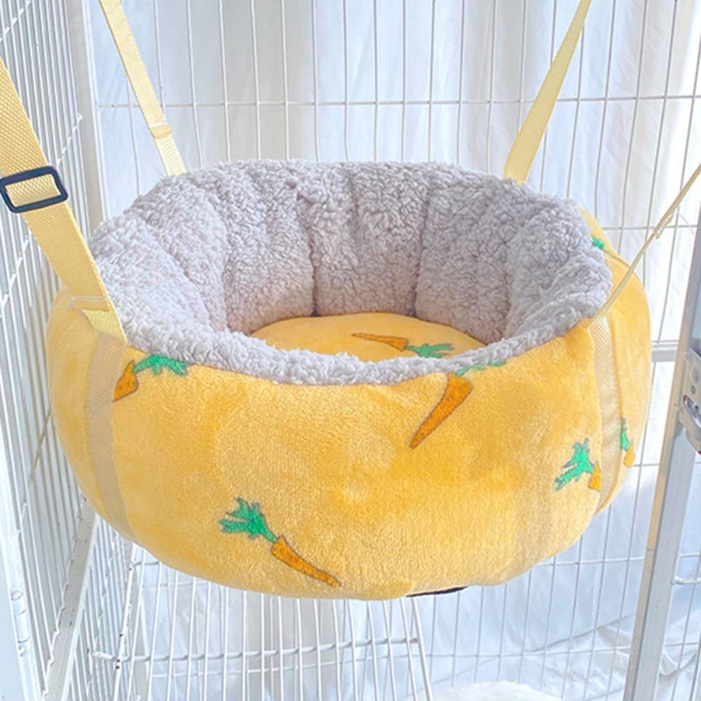 Plush Cat Warm Hammock Bottom Waterproof Hanging Pet Bed Cat Hanging Basket for Cats Rabbits